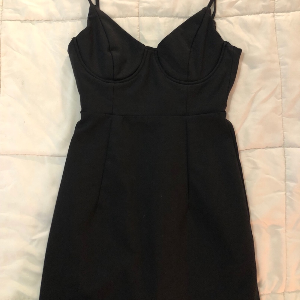 Black mini dress